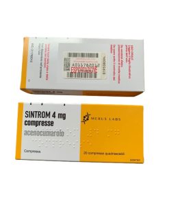 Thuốc chống đông sintrom 4mg hộp 20 viên